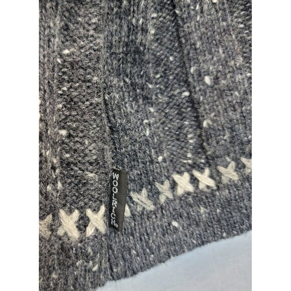Woolrich Womens Sweater Vest 2XL Knit Zip Front Ribbed Nordic Pattern Lambs Wool - Picture 4 of 8